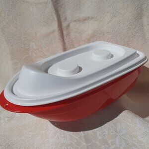 Tupperware Tuppertoys  Red Boat Bath Tub Toy